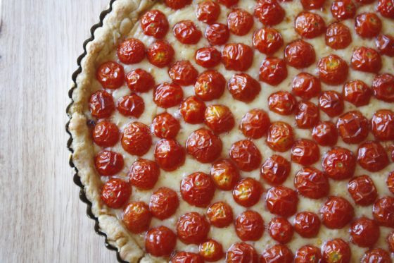 Tomato and Carmelized Onion Tart with Ricotta and Gruyere