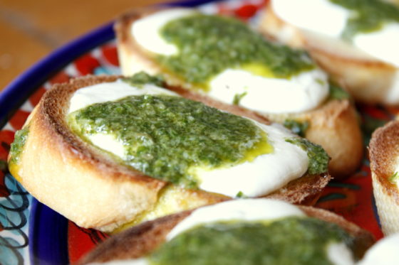 Tuscan Crostini with Salsa Verde