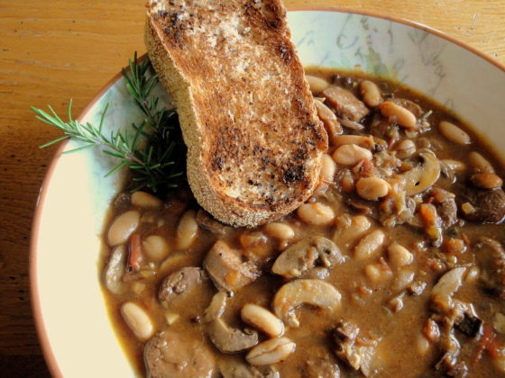 Porcini, White Bean and Sausage Stew