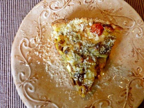 Rustic Torta with Artichokes, Carmelized Onions and Tomatoes