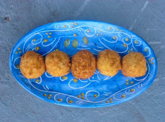 Snacking Sicilian Style: Limone Arancini con Ricotta e Spinaci (Lemon Arancini with Ricotta and Spinach)