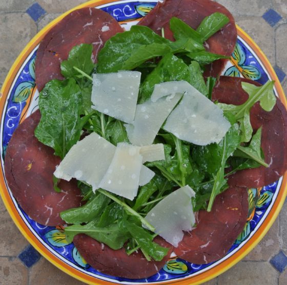 Bresaola, Rughetta e Parmigiano (Bresaola with Arugula and Parmesan Cheese)