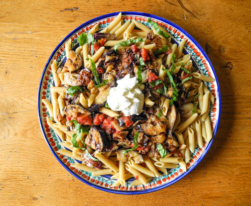 Eggplant and Radicchio Pasta1 (1 of 1)