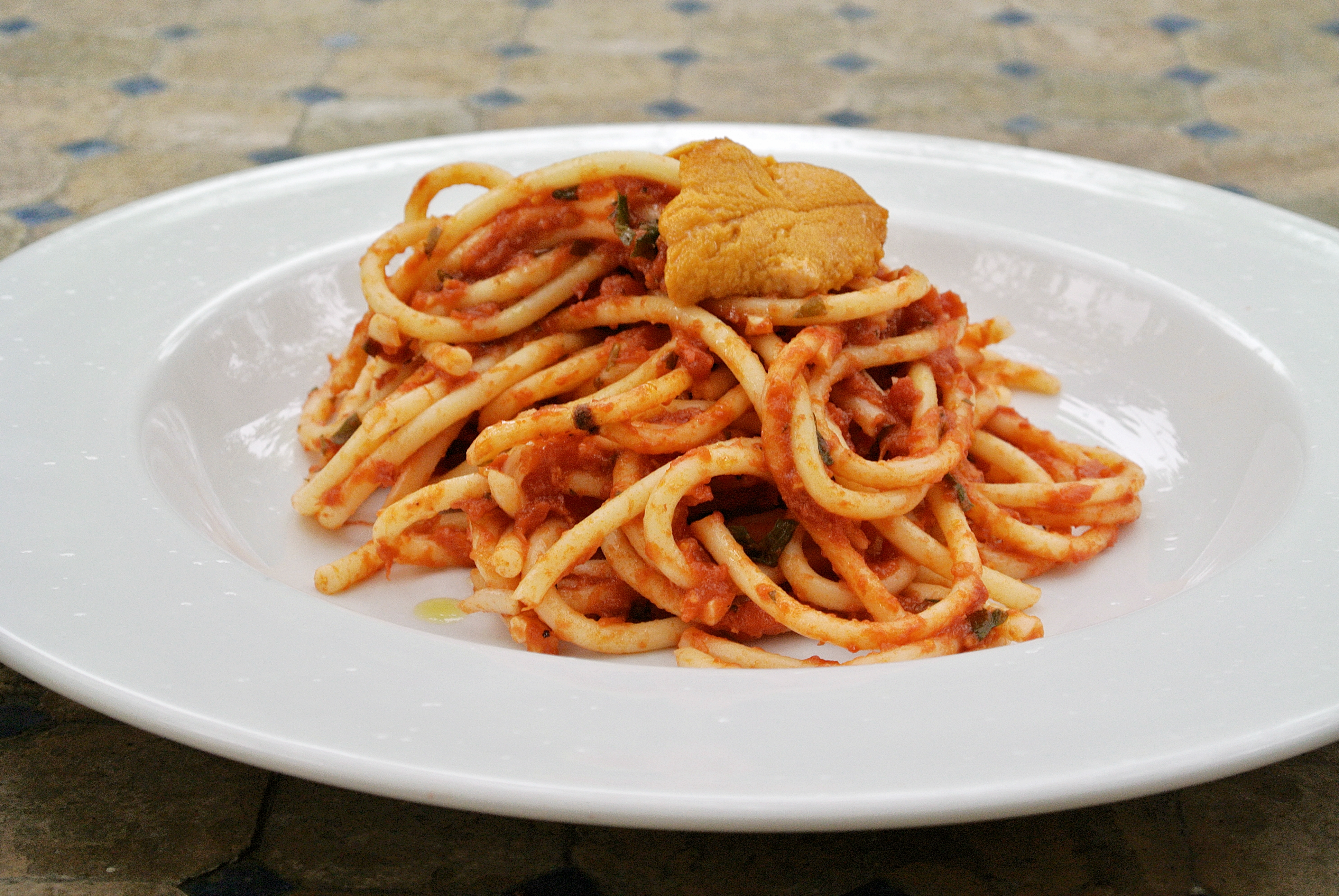 pasta con polpa di ricci