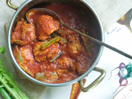 An Oscar Dinner-Montalcino Style: Pollo con Sedani Rifatti (Chicken with Celery)