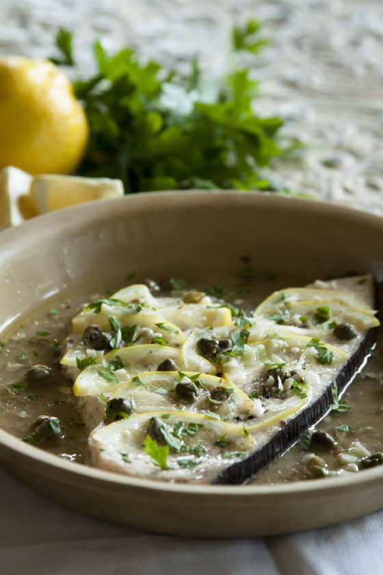 Garlicky Swordfish Calabrian Style