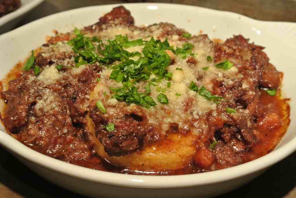 Semolina gnocchi with oxtail ragu