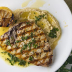 Food Memories: Grilled Swordfish with Chickpea Puree and Salmoriglio Sauce