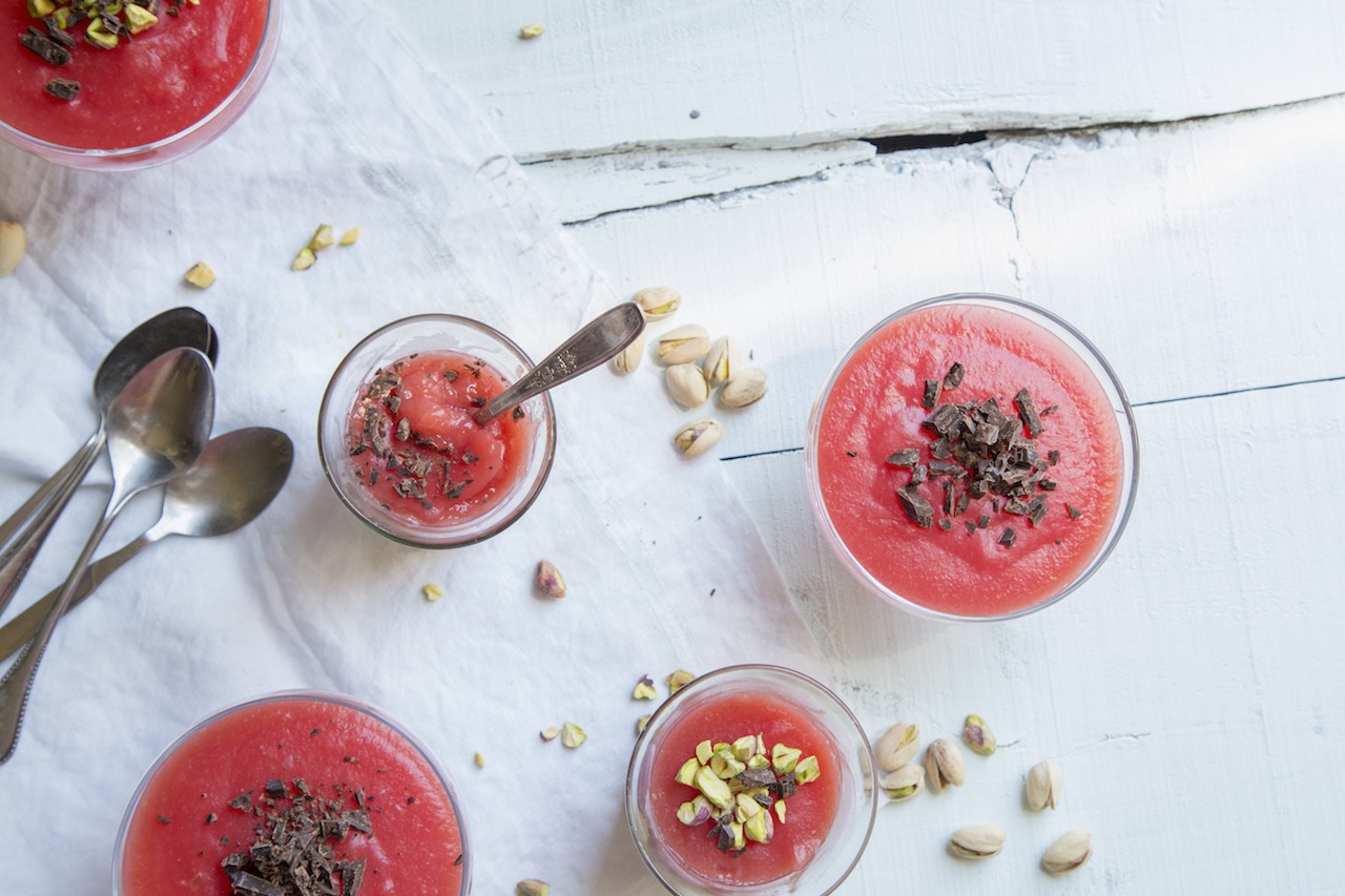 Watermelon Pudding | OurItalianTable.com