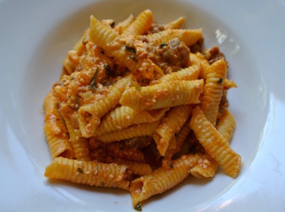 Garganelli with sausage and fennel ragù