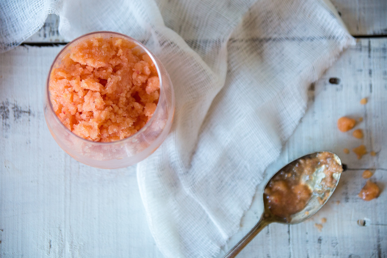 Peach Strawberry Granita2 | OurItalianTable.com