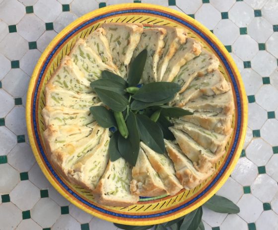 Fava bean and mint “torta rustica”