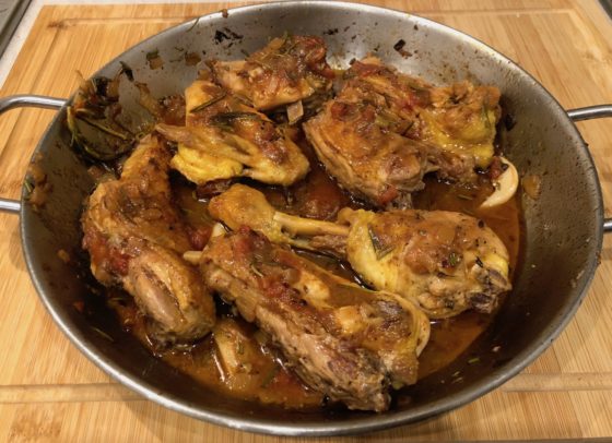 Pollo in potacchio con patate