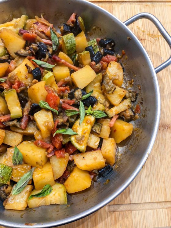 «Frico’» – Fried-and-cooked Potatoes and Zucchini