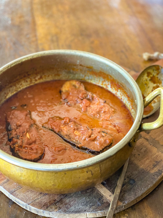 Sicilian Stuffed Eggplant: Melanzane Ammuttunate