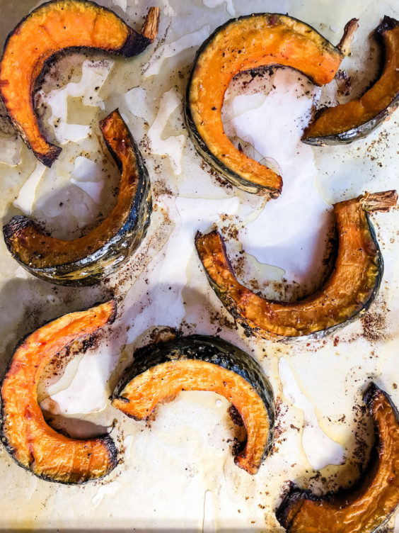 sheet pan roasted kabocha squash