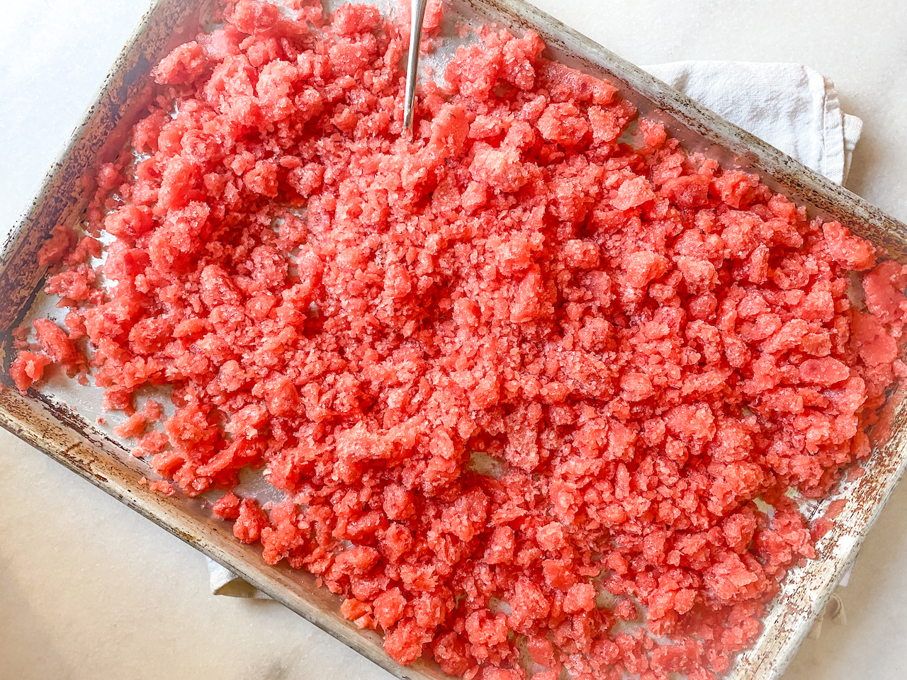 Peach and Wine Granita | OurItalianTable.com