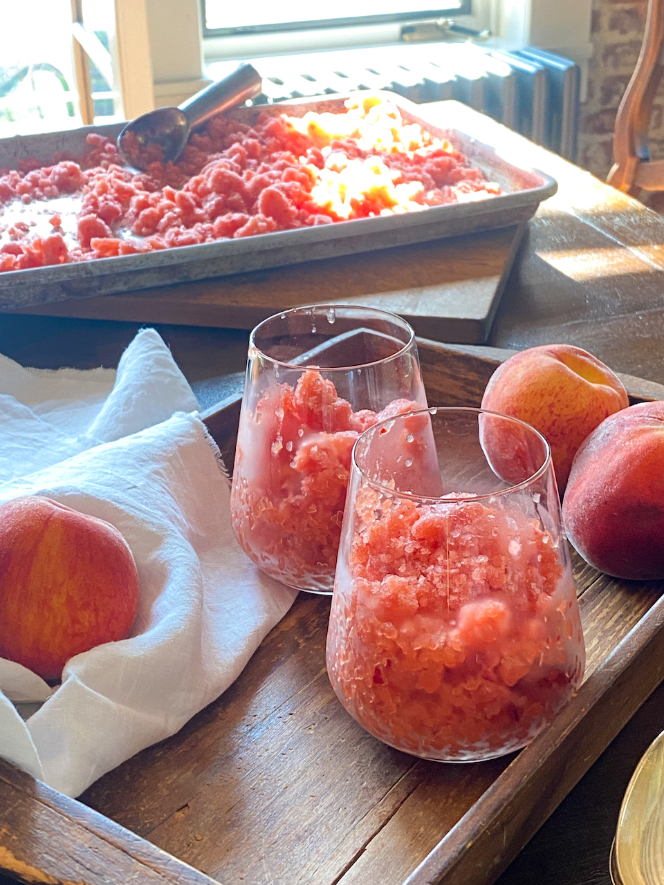 Peach and Wine Granita | OurItalianTable.com