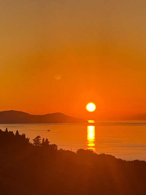 Sunset over Giglio | OurItalianTable.com