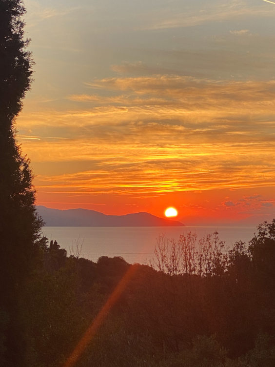 Sunset over Giglio | OurItalianTable.com