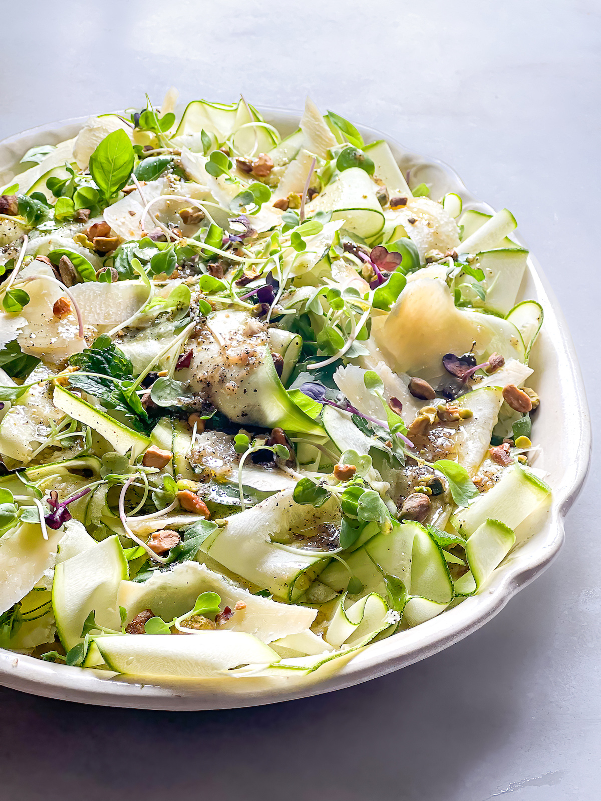 Shaved Zucchini Salad | OurItalianTable.com