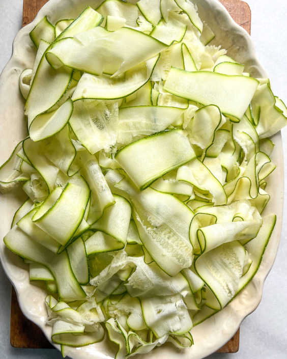 Shaved Zucchini Salad | OurItalianTable.com
